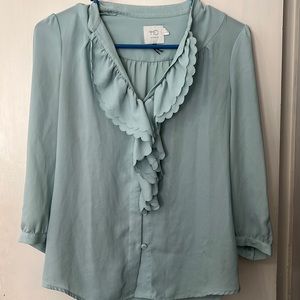 HD in Paris button up ruffled blouse